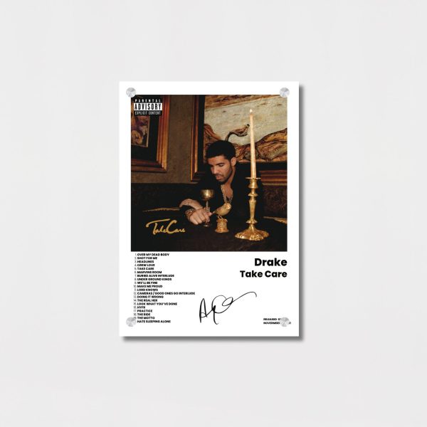 Take Care Album Cover & Tracklist Wall Art